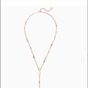 Kendra Scott Crowley T necklace rose gold